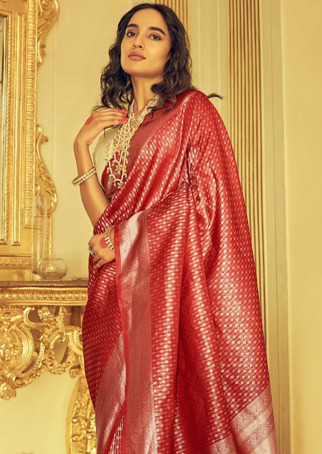 Red Kanjivaram Silk Bridal Saree