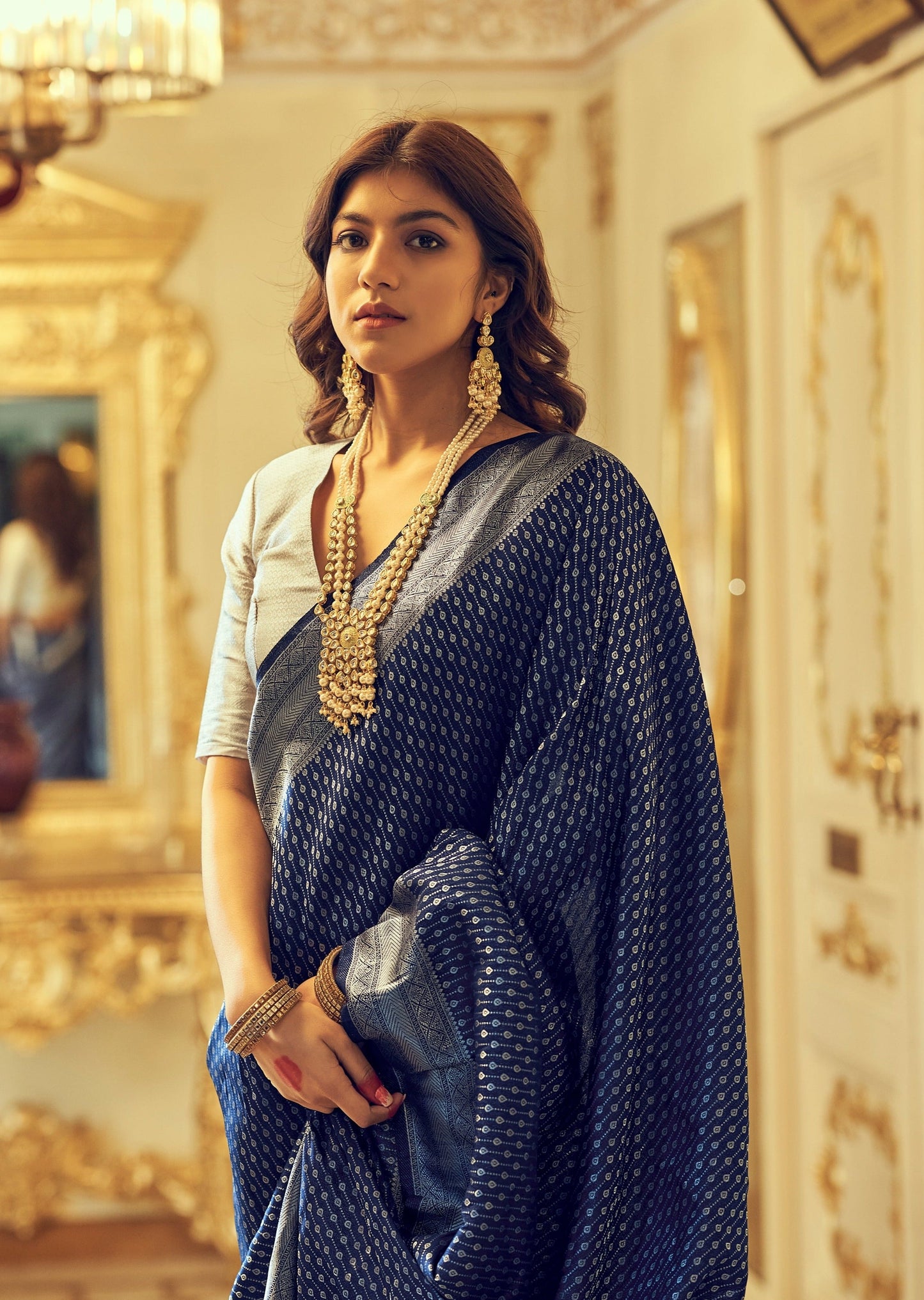 Kanjivaram Silk Royal Blue Saree