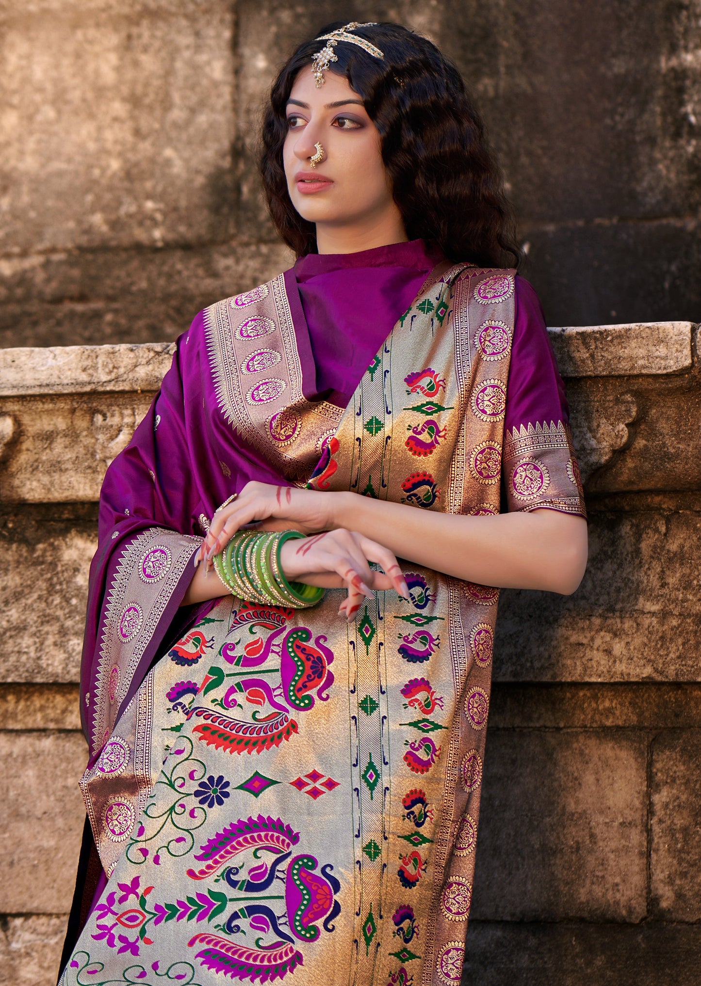Pure Paithani Silk Magenta Pink Saree