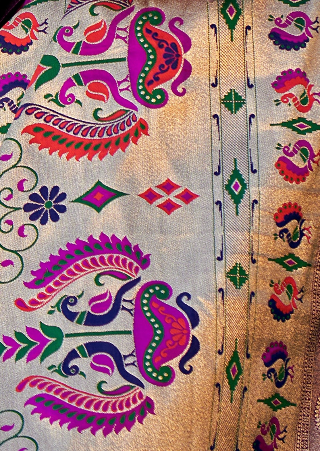 Pure Paithani Silk Magenta Pink Saree