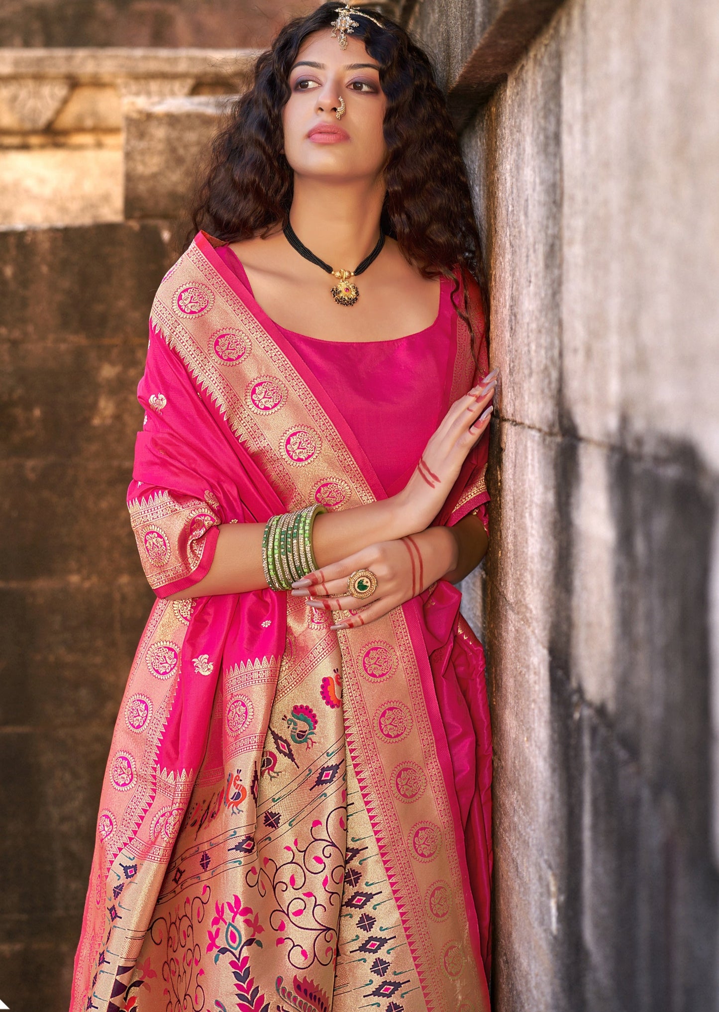 Paithani Silk Candy Pink Saree