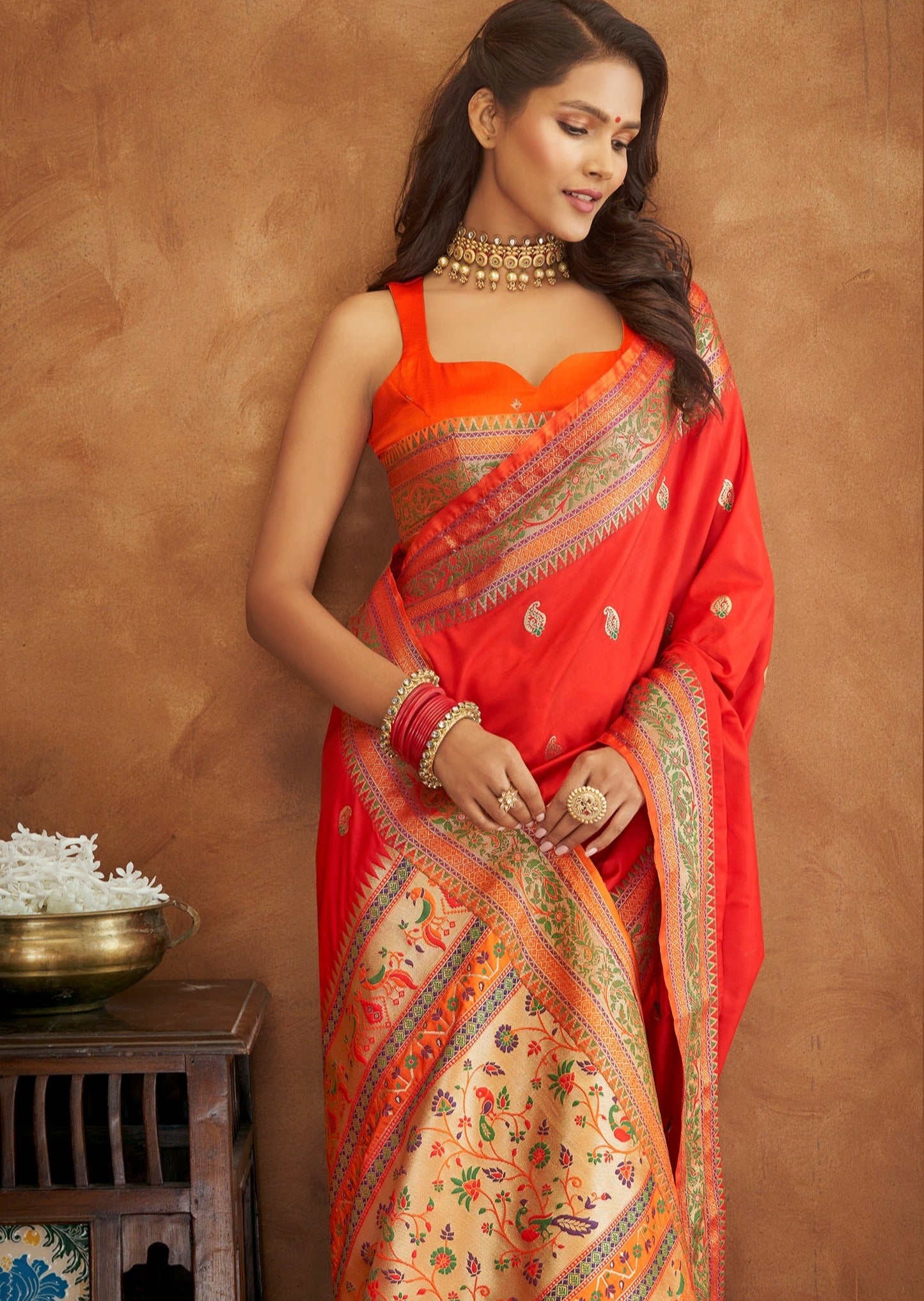 Paithani Saree with peacock pallu