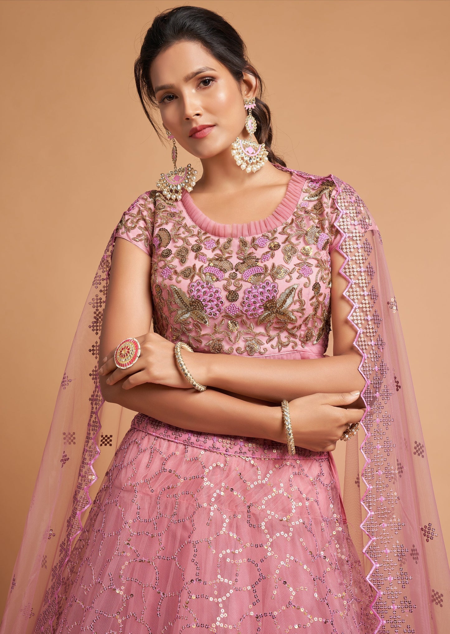 Candy Pink Bridesmaid Lehenga
