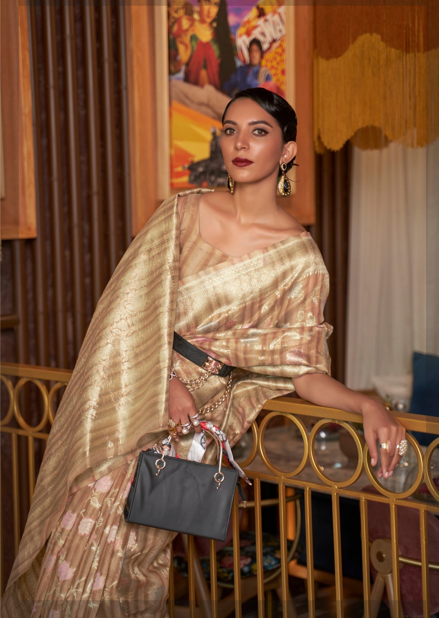 Pure linen saree online