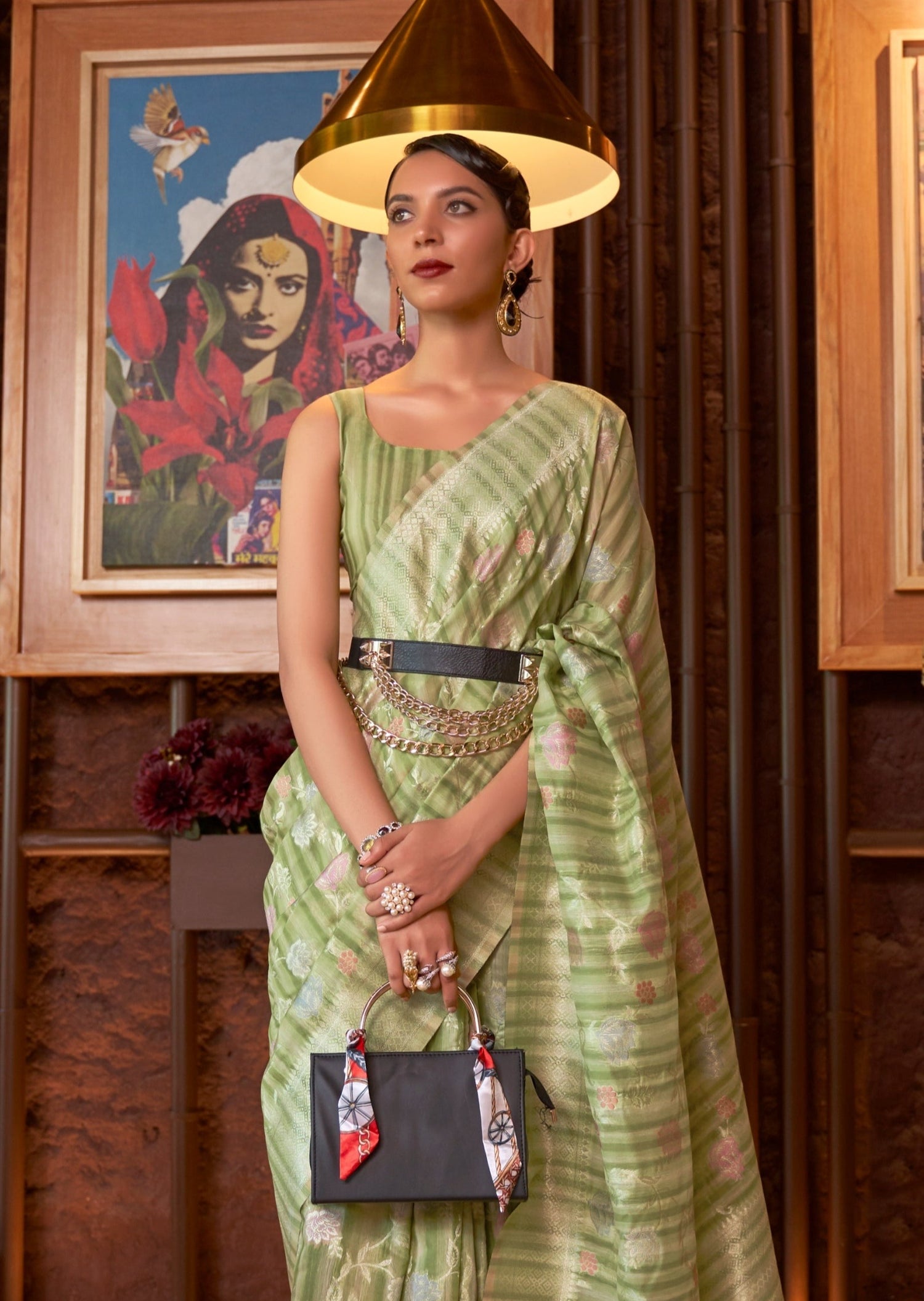 Pure linen saree online