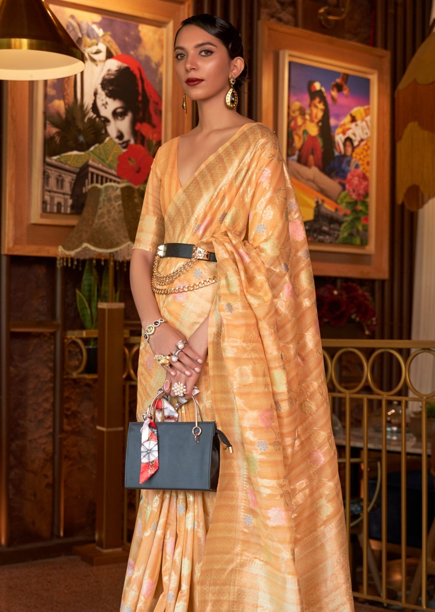 Pure linen saree online