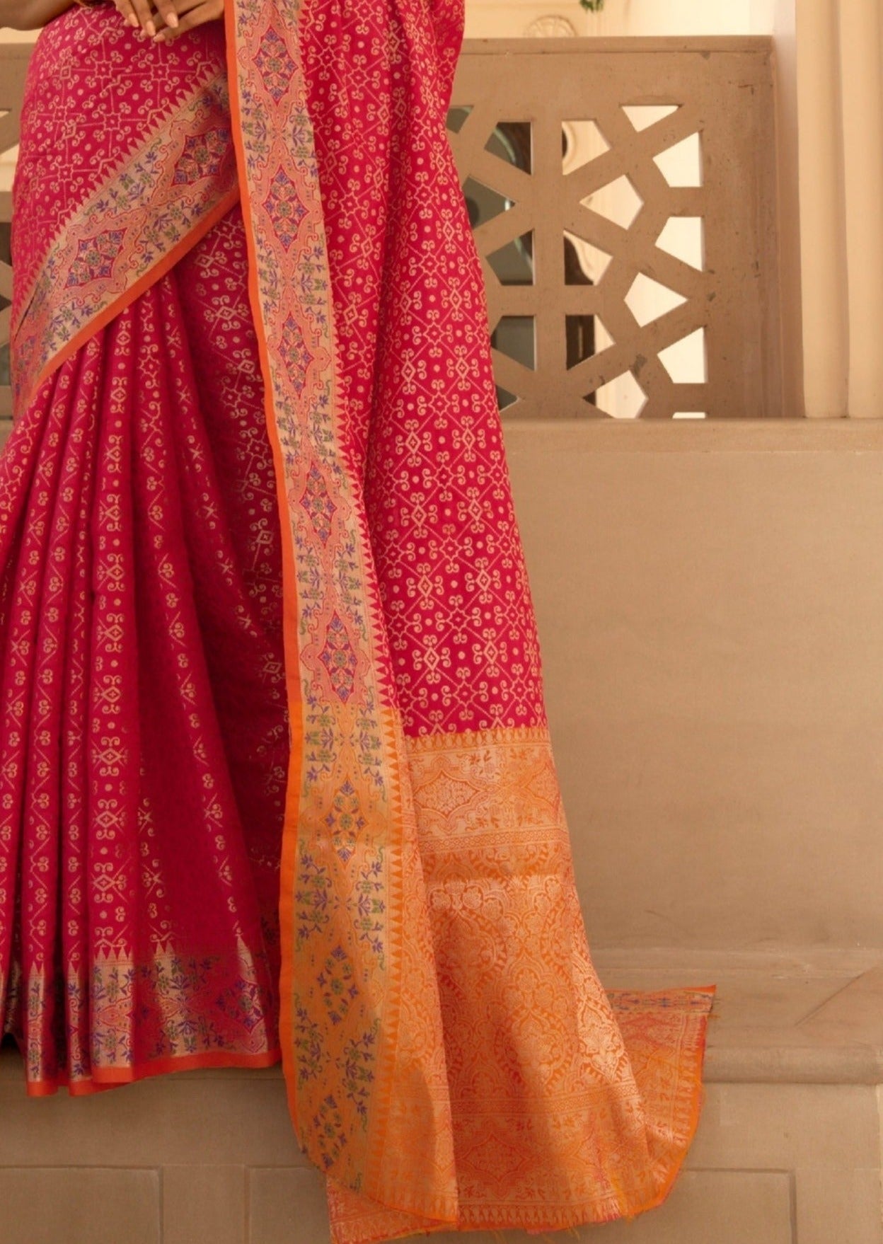 Banarasi Silk Crimson Red Saree