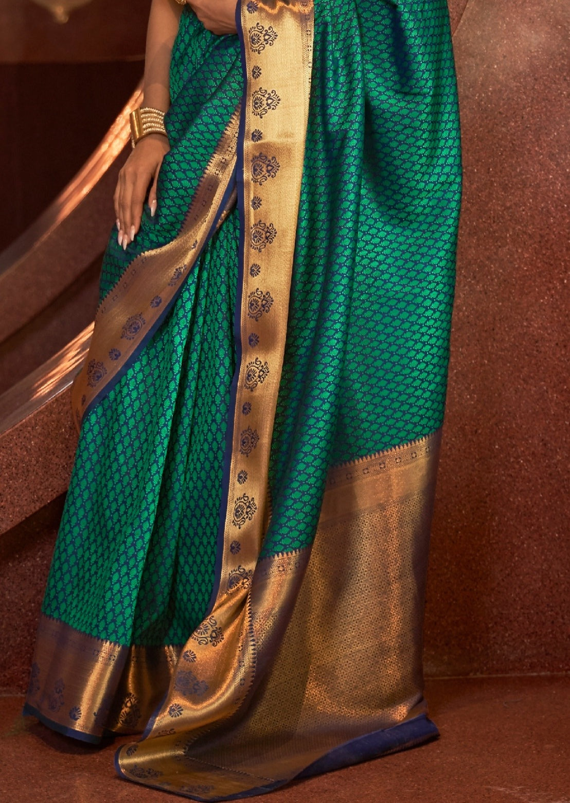 Pure Kanjivaram Handloom Silk Green Saree
