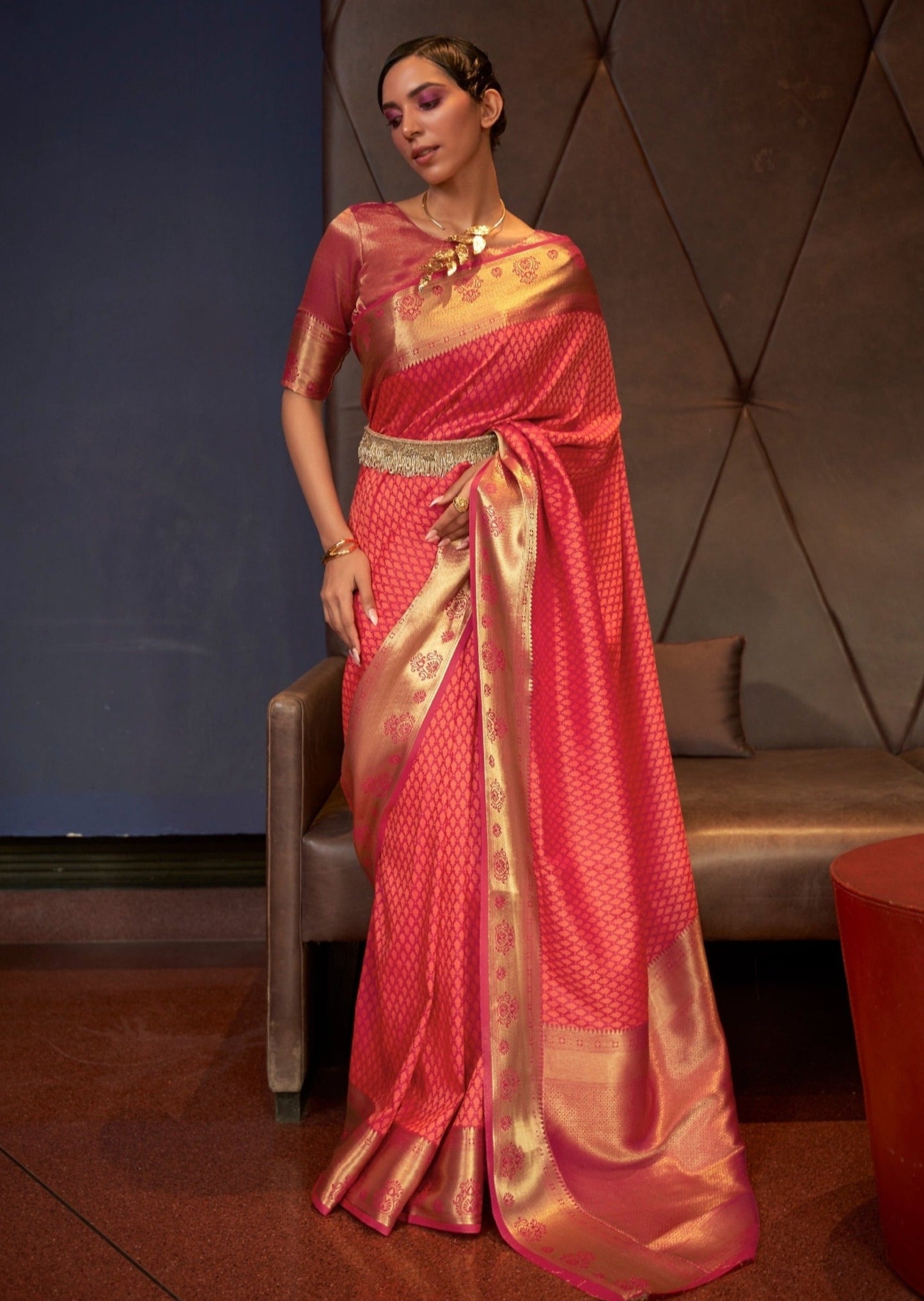 Bridal kanjivaram silk saree online price.