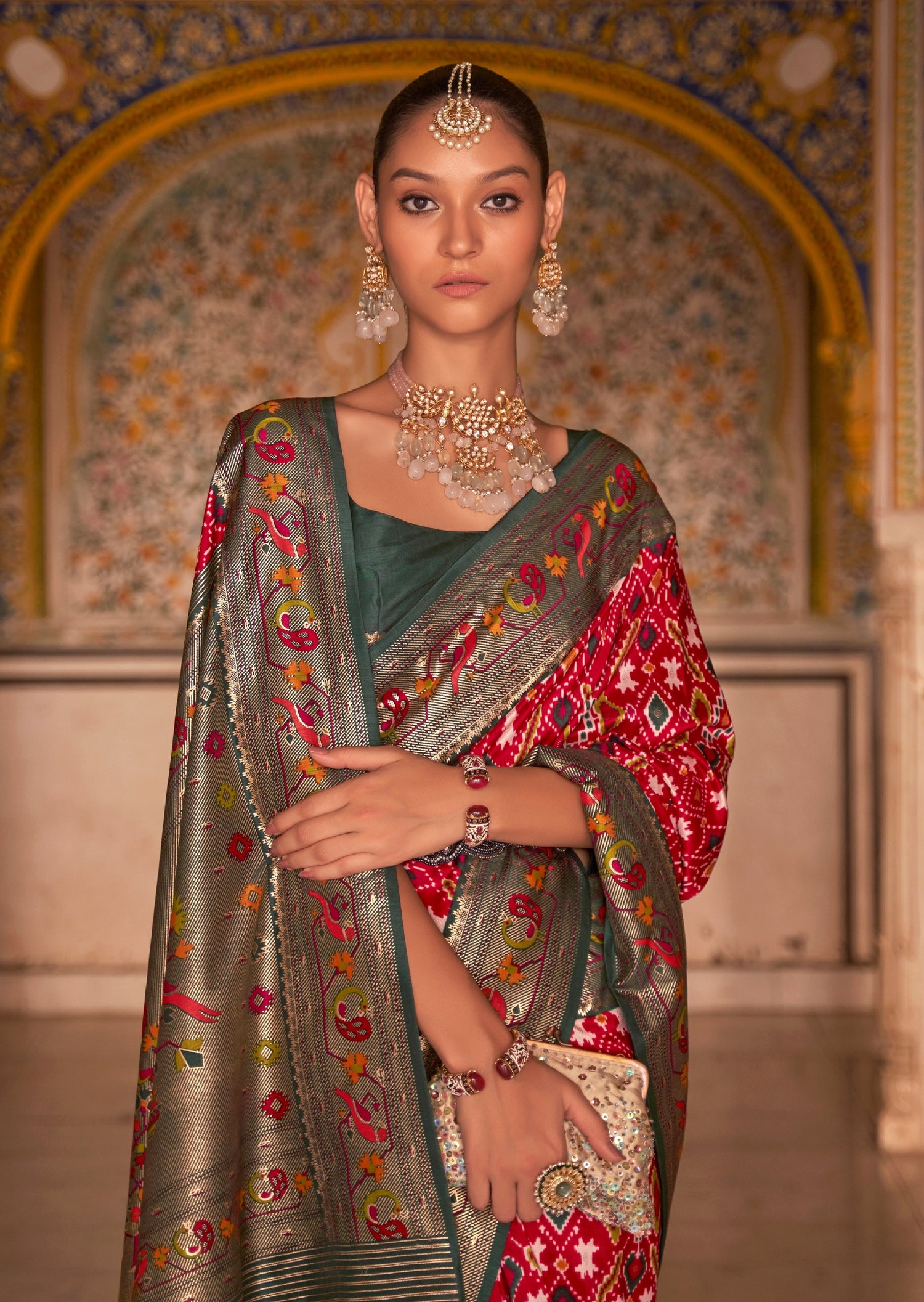 Paithani patola silk fusion sarees online shopping india usa with price & fast shipping usa.