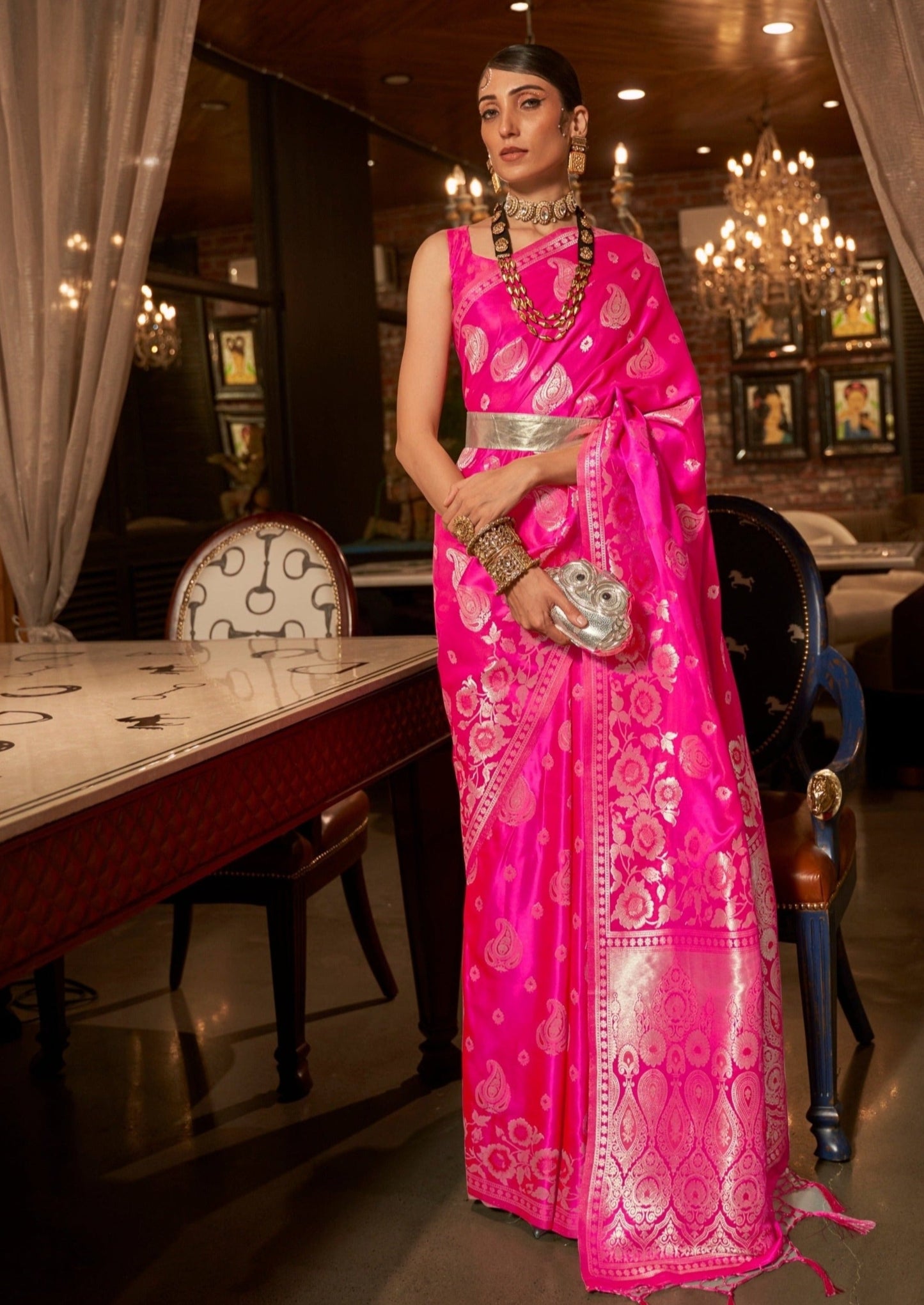 Katan silk banarasi saree