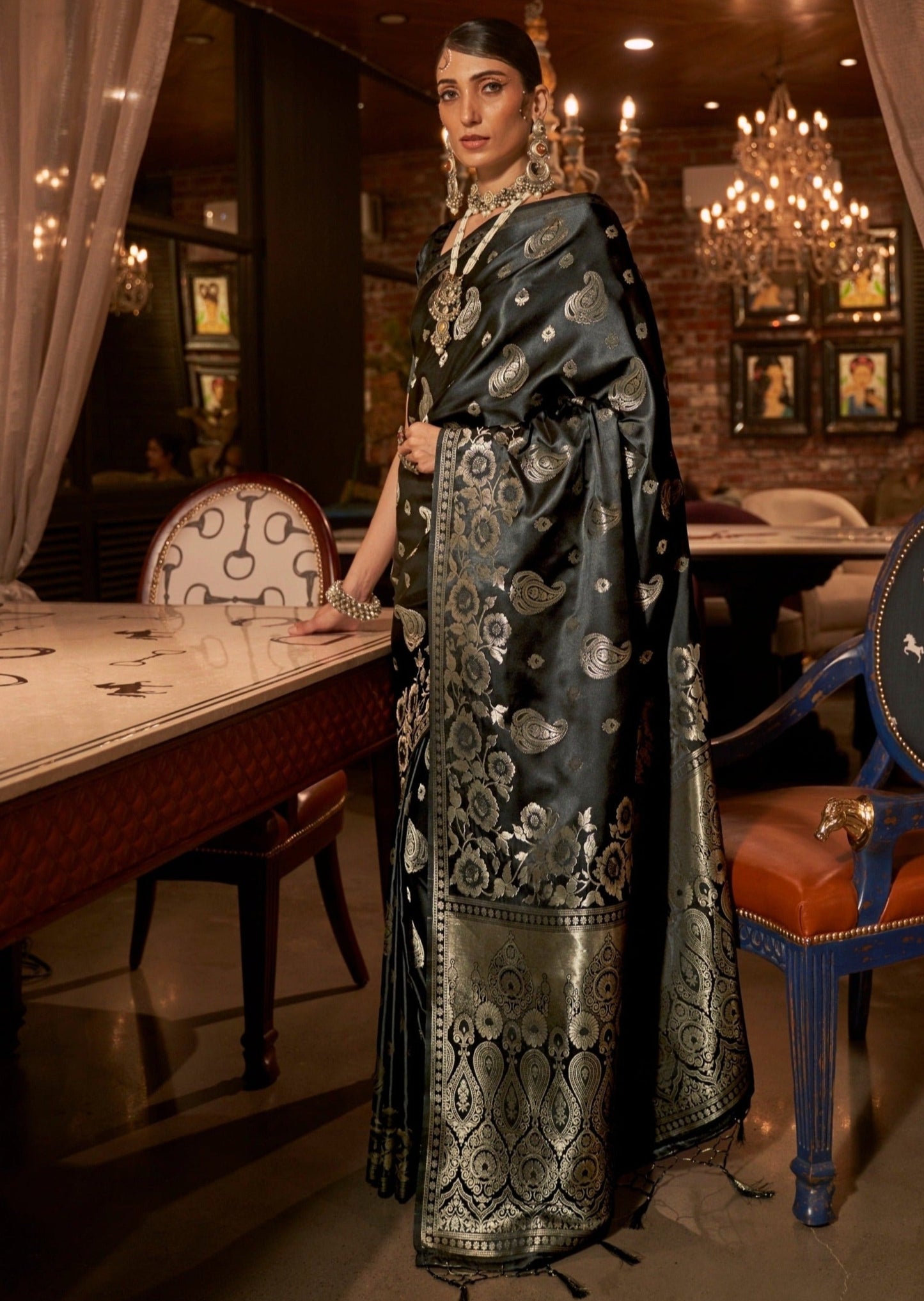 Satin silk saree online