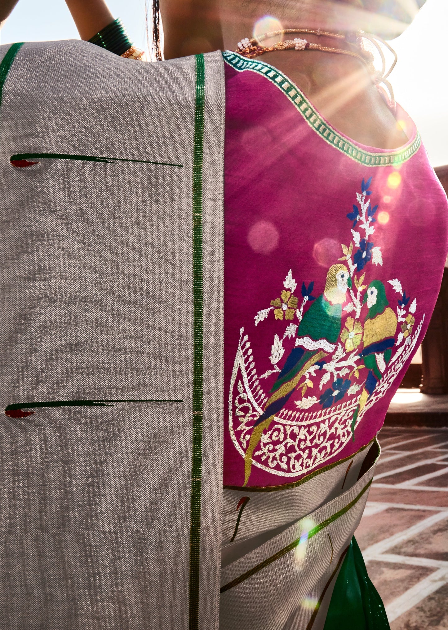 Pure Paithani Silk Green Saree