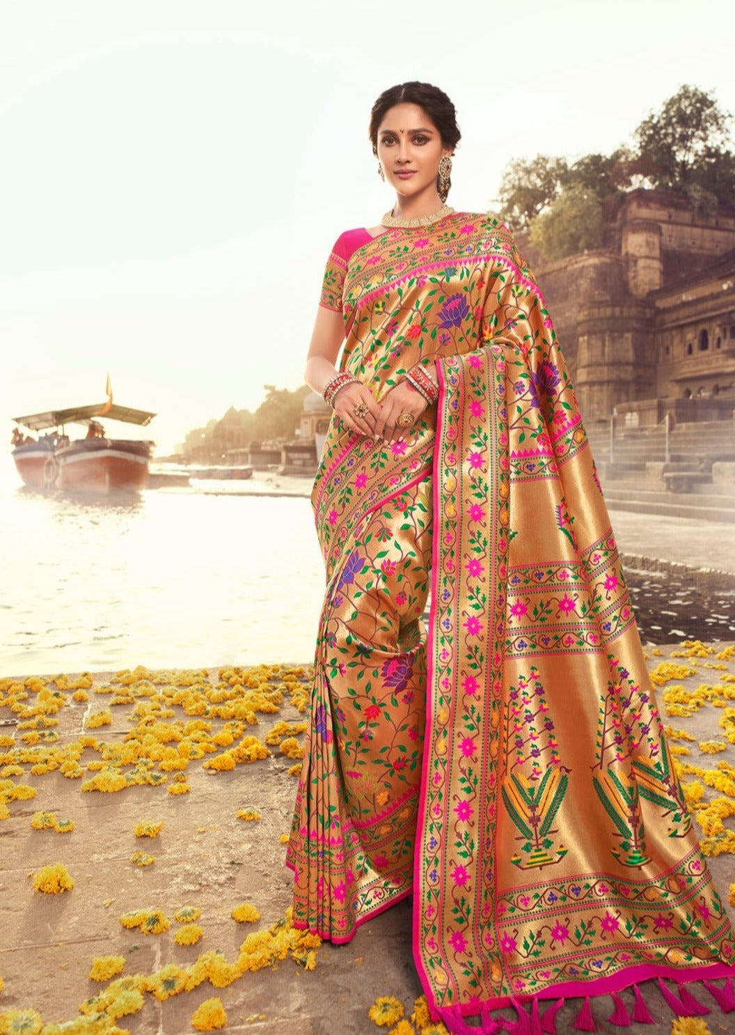 Woman in Paithani Saree original design