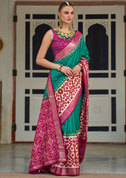 Aari work saree