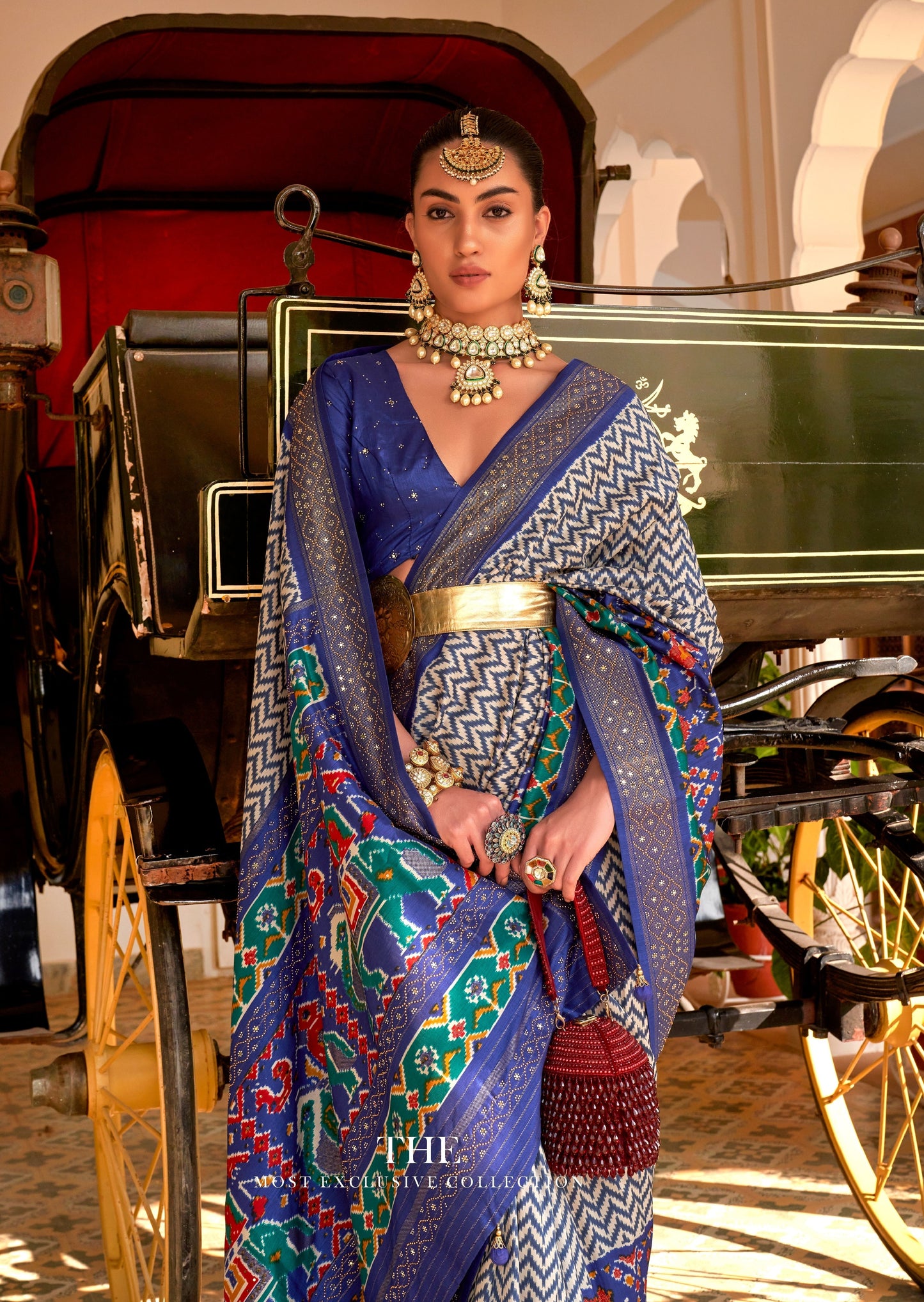 Blue Patola saree