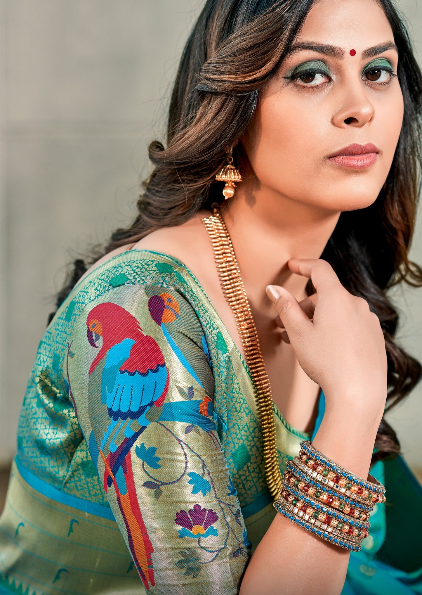 Green Paithani Silk Handwoven Saree