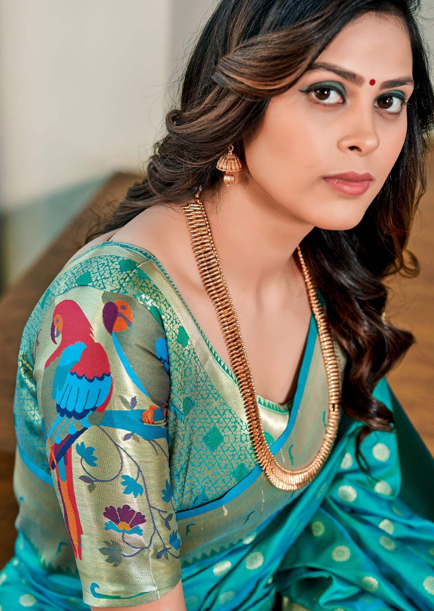 Green Paithani Silk Handwoven Saree