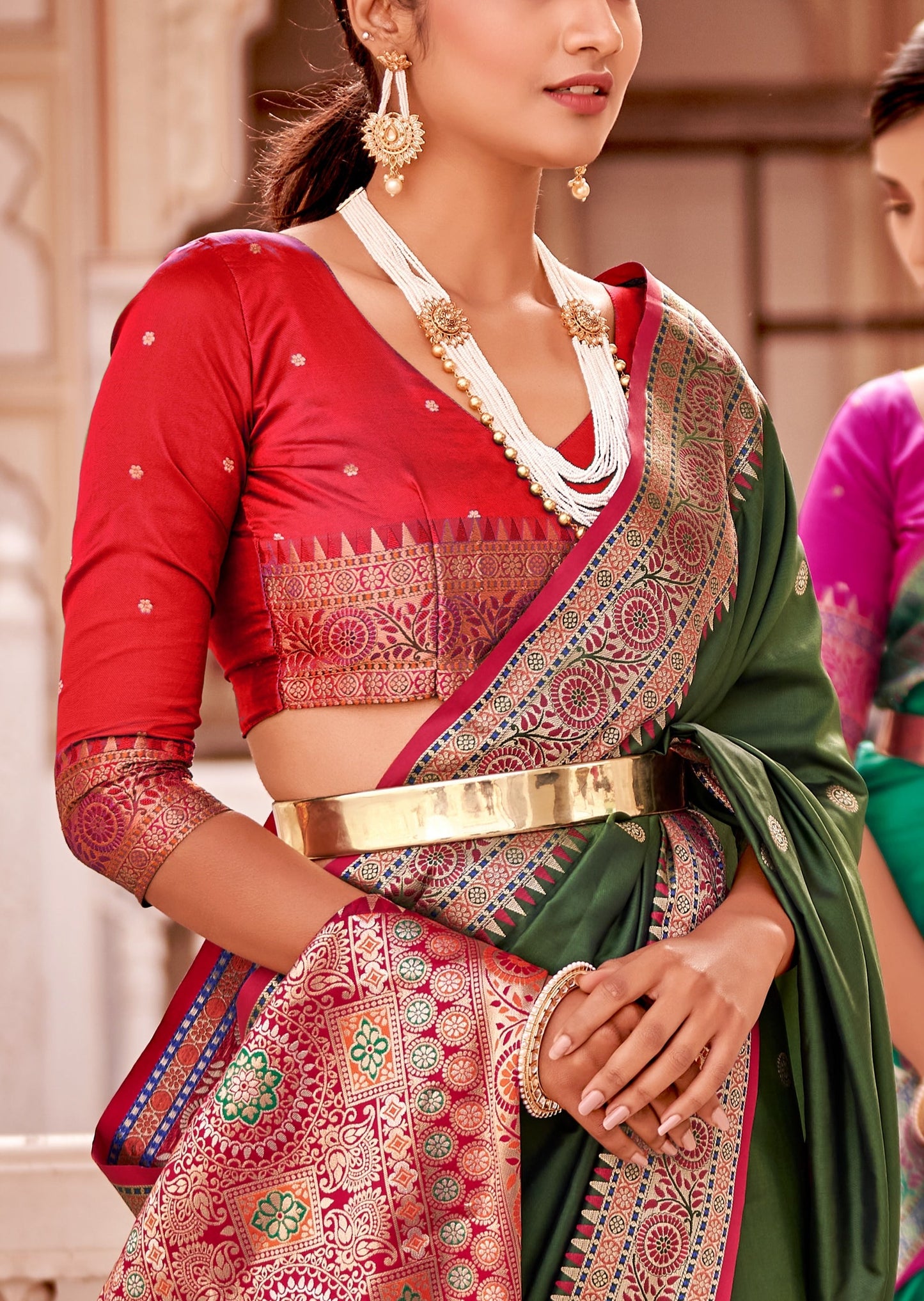 Banarasi Silk Green Handloom Saree