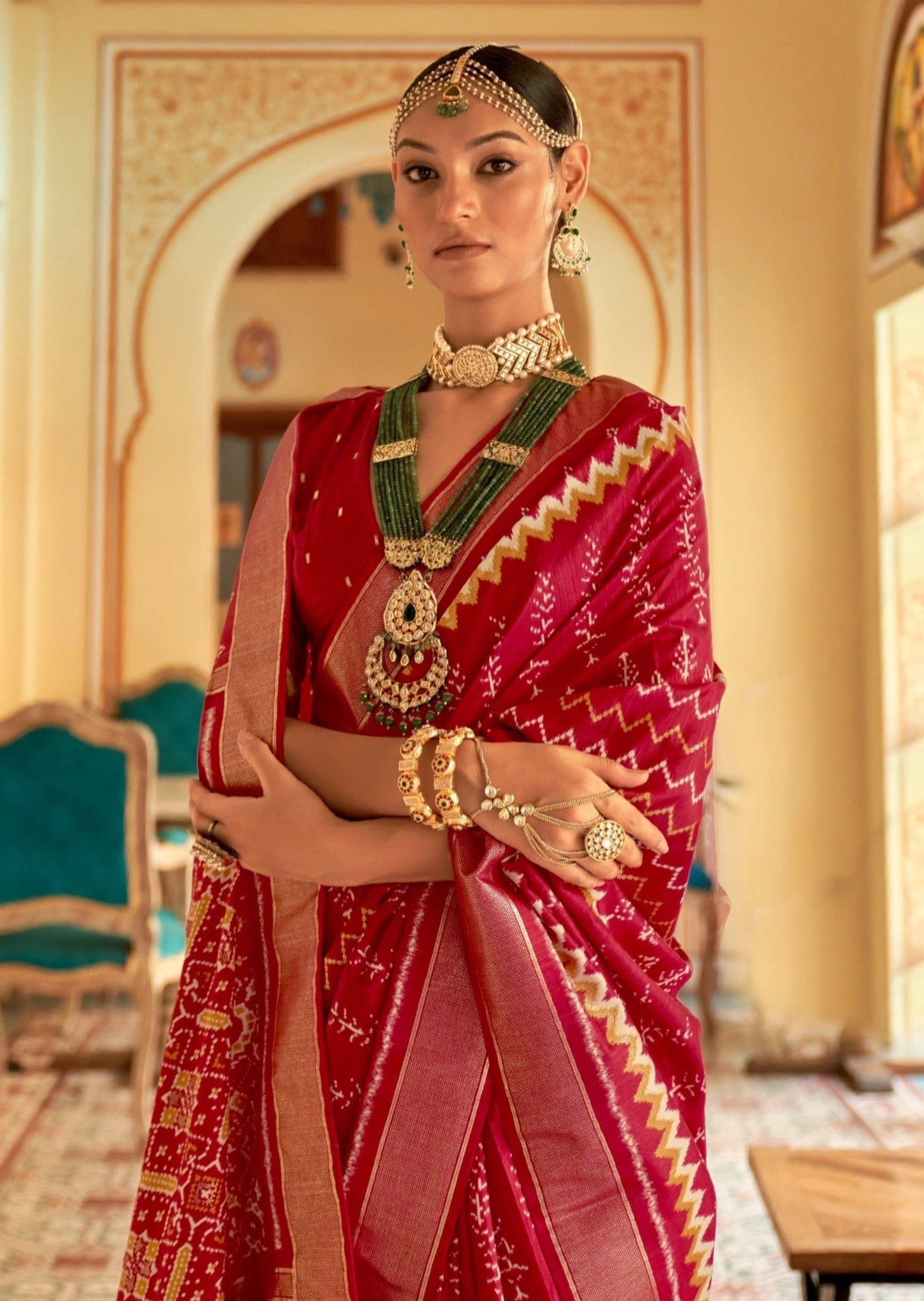 Red Patola saree online shopping india.