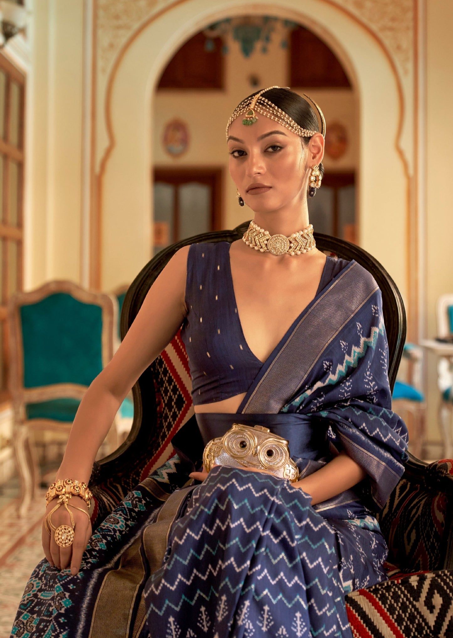 Blue Patola saree