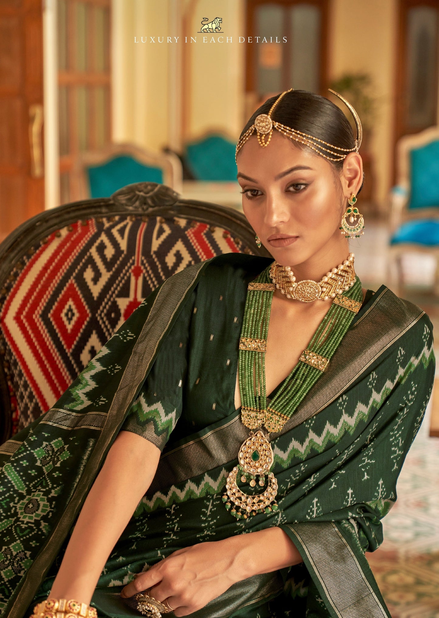 Royal Green Patola Saree