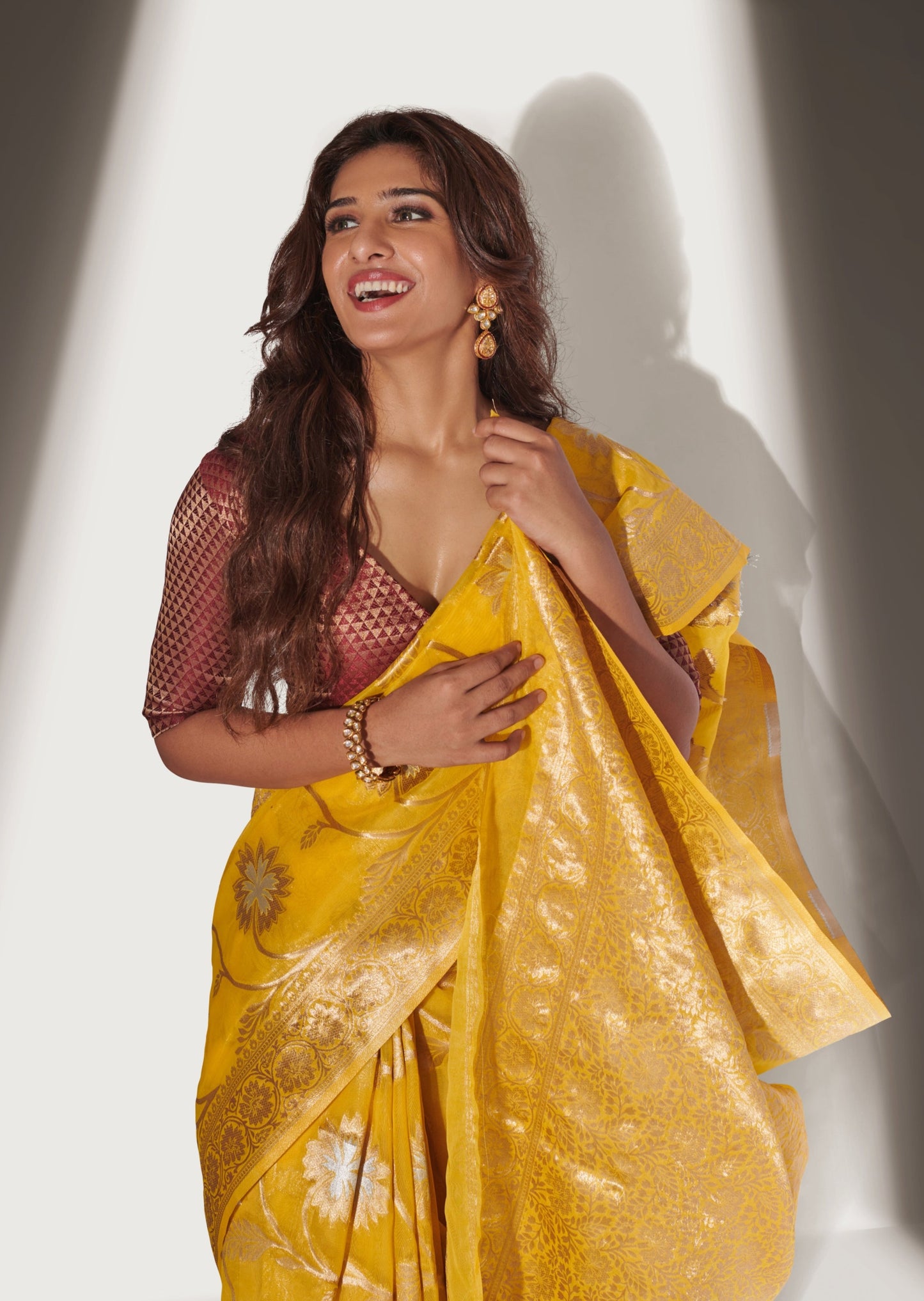Haldi saree look