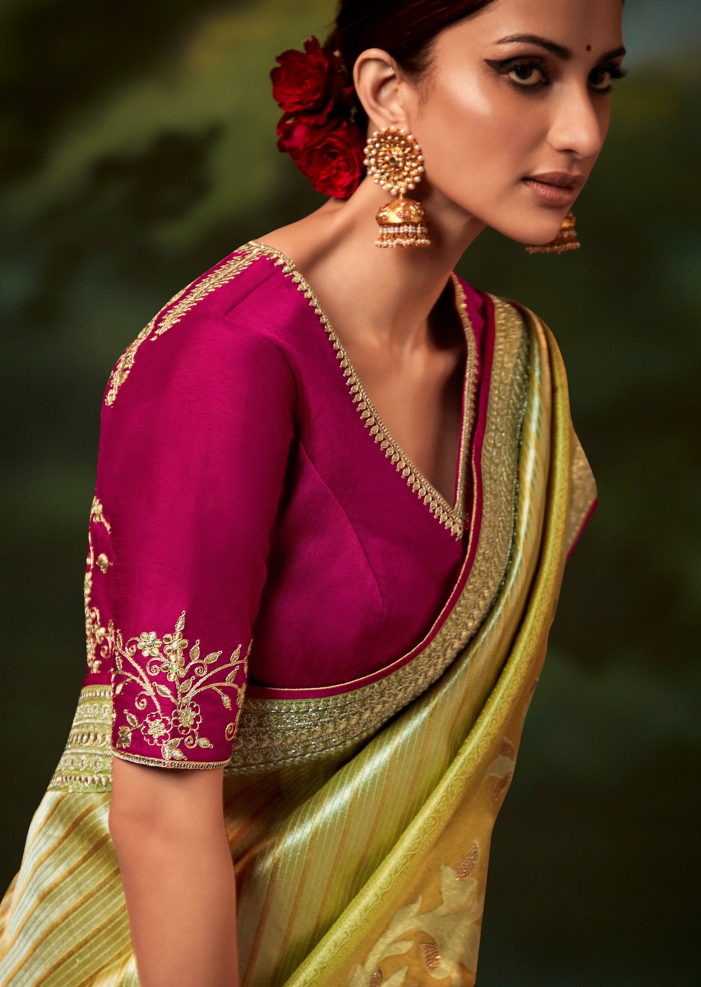 Saree blouse design online india usa.