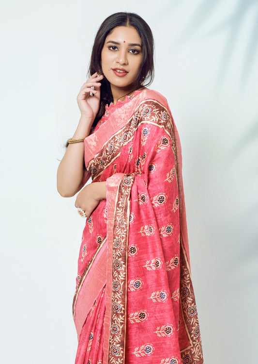 Ajrakh saree