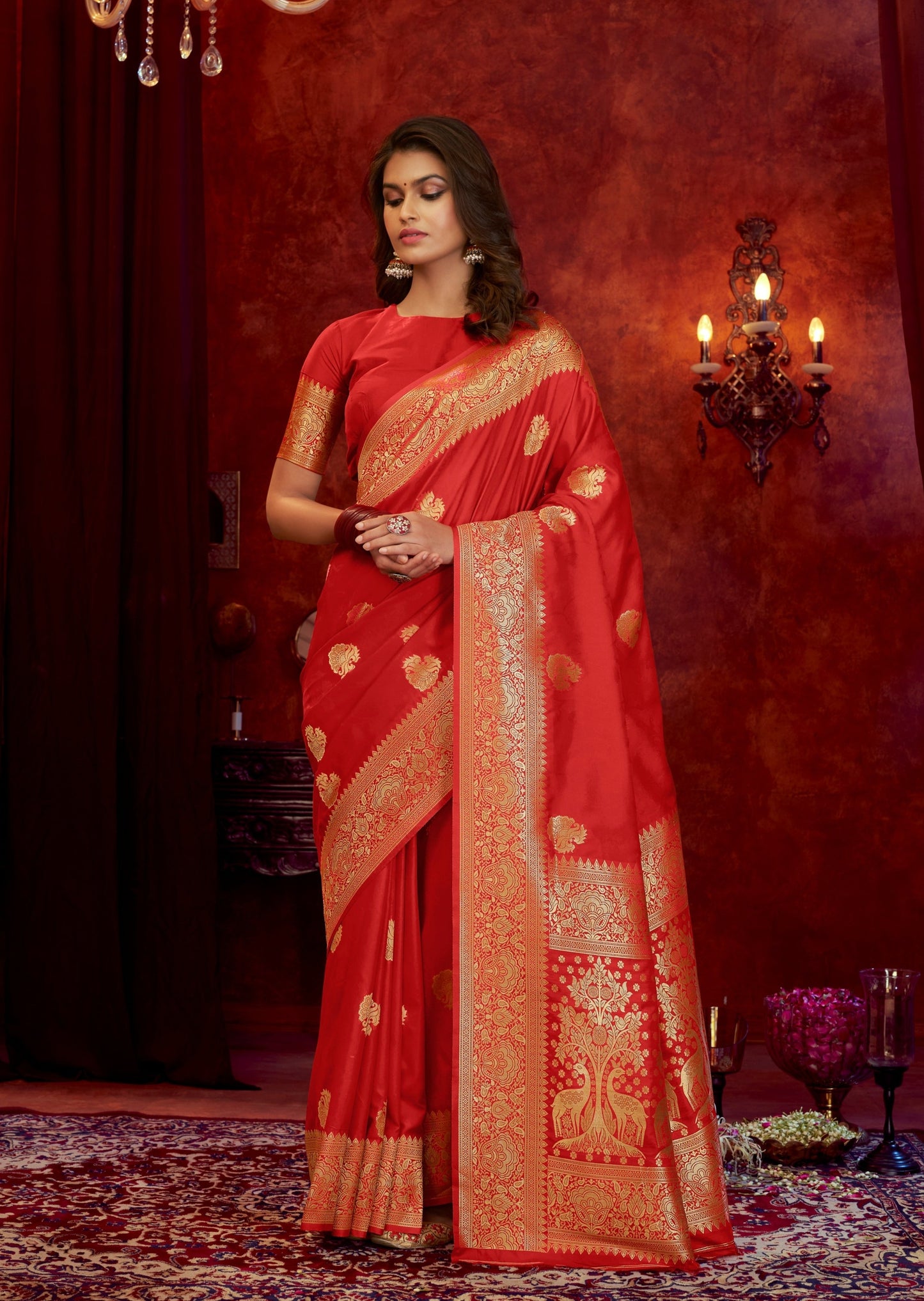 Pure Silk Weaving Handloom Banarasi Saree