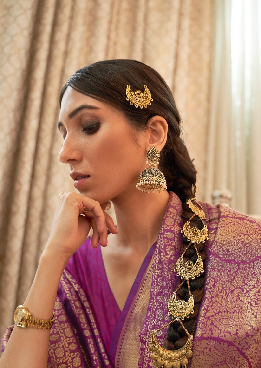 Shop magenta pink kanjivaram silk saree in usa online at best price at fast express delivery.