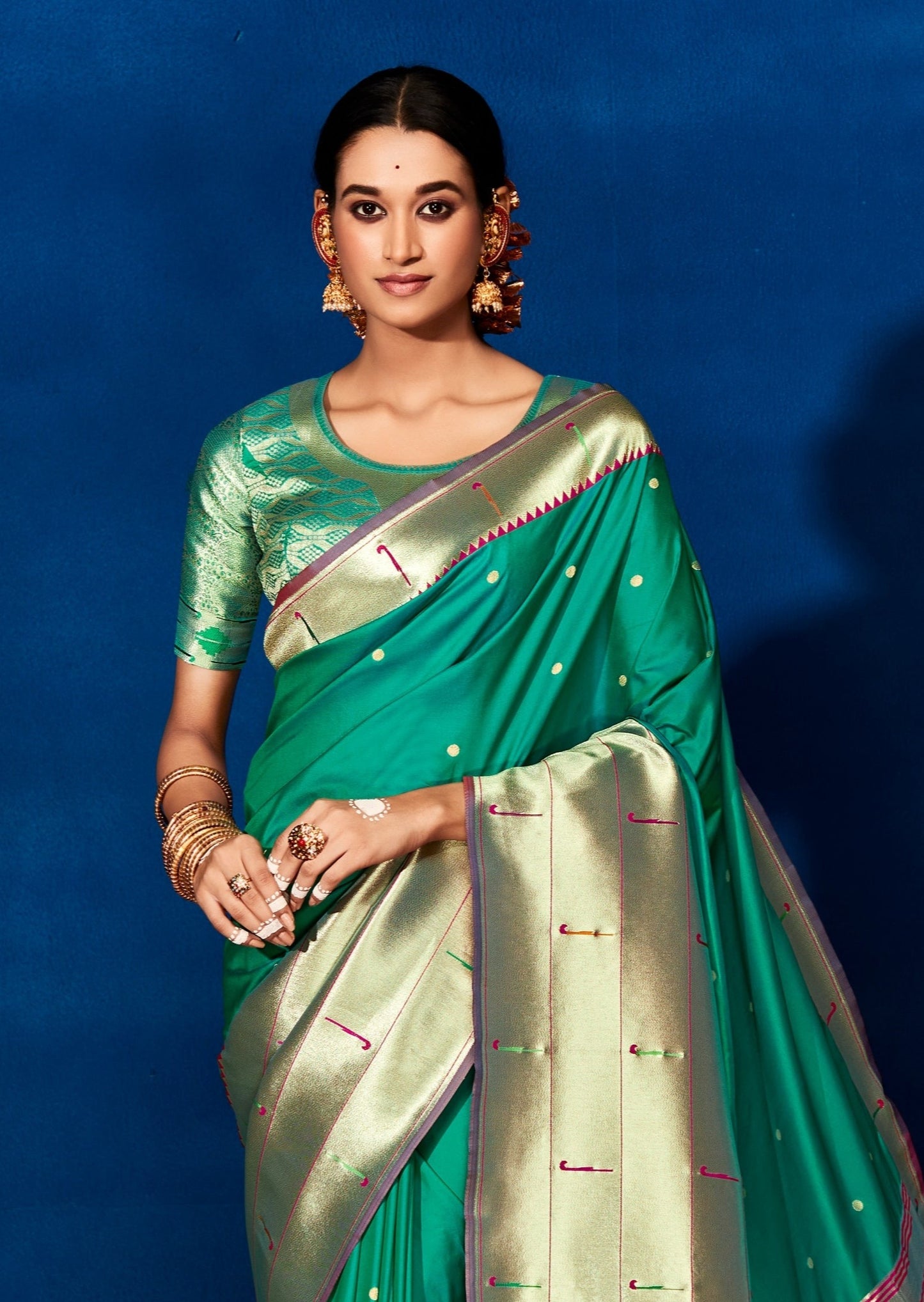 Paithani Silk Jade Green Saree