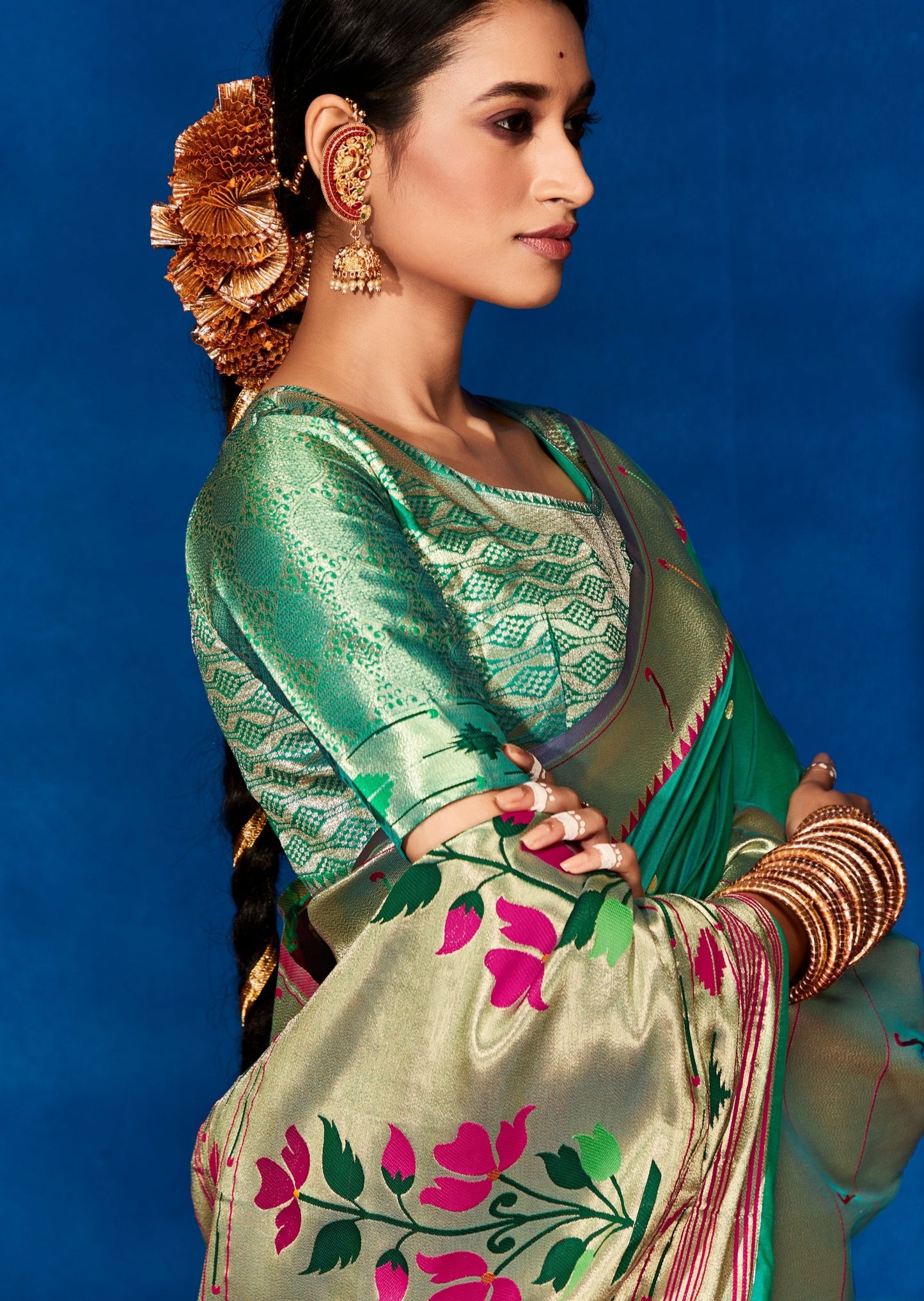 Paithani Silk Jade Green Saree