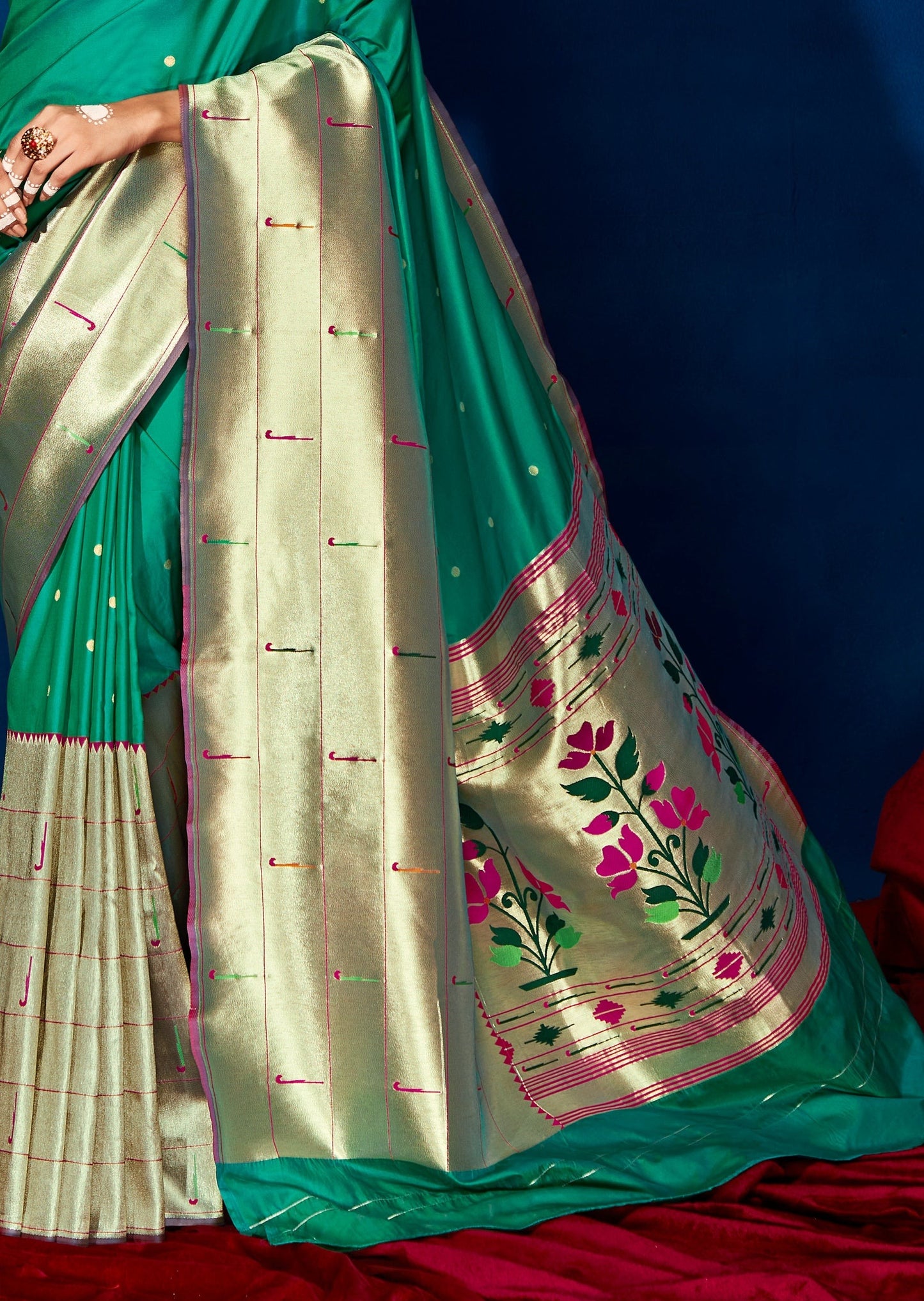 Paithani Silk Jade Green Saree