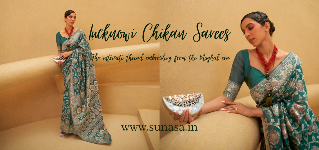 Lucknowi Chikankari Sarees Online Shopping India - The Intricate Chikan Sarees