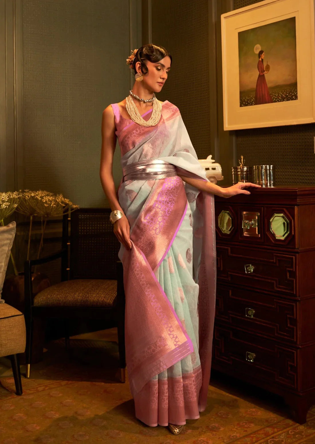 Linen Sarees Online Collection UK