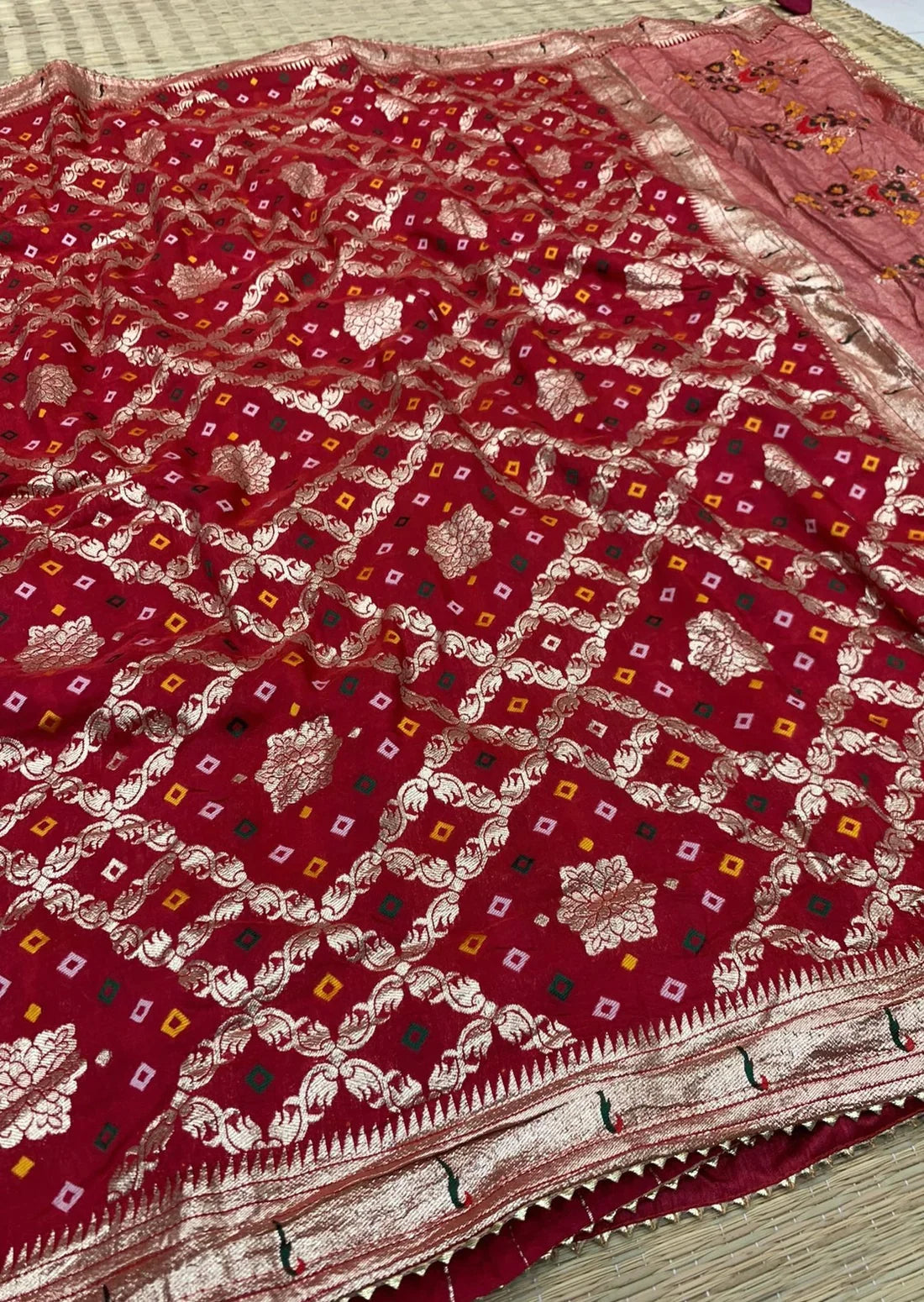 Meenakari Bandhani Sarees