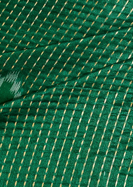 Handloom Weaving Silk Emerald Green Patola Saree with Zari Work