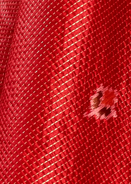Handloom Weaving Silk Scarlet Red Patola Saree with Zari Work