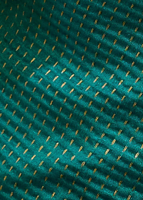 Handloom Weaving Silk Teal Green Patola Saree with Zari Work