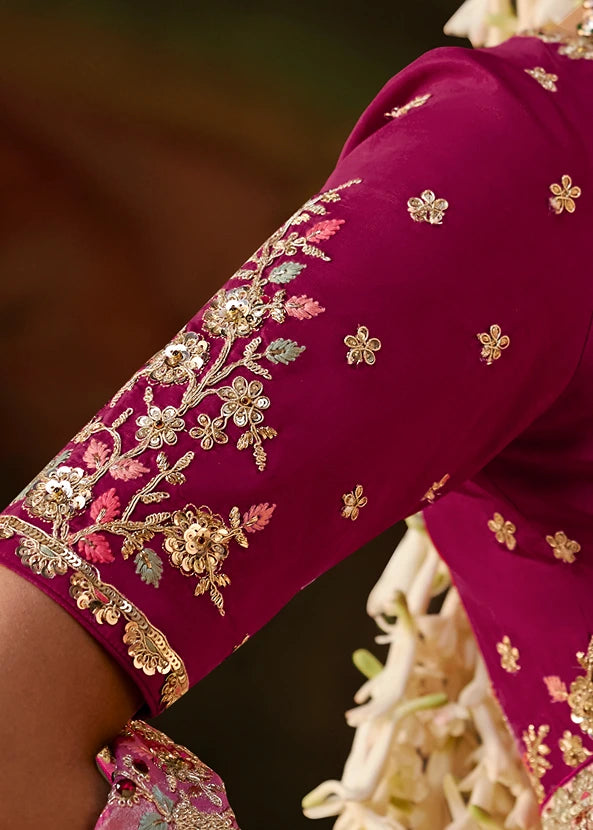 Pure Tissue Silk Blush Pink Embroidered Saree
