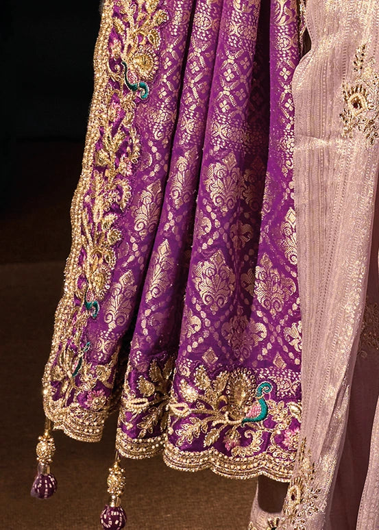 Rose Gold Kanjivaram Silk Embroidered Saree With Dupatta