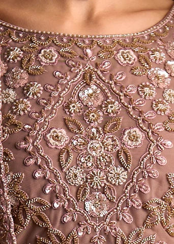 Pastel Brown Sharara Suit