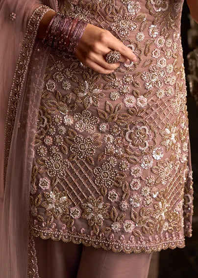 Pastel Brown Sharara Suit