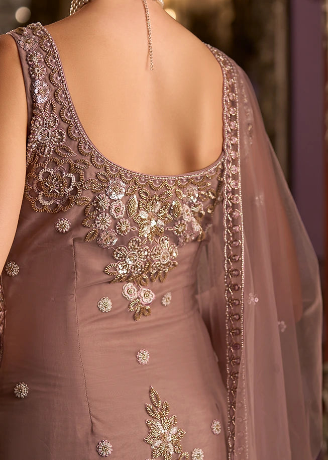 Pastel Brown Sharara Suit