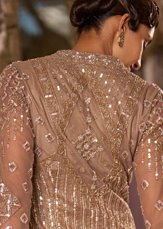 Beige-Gold Sharara Suit
