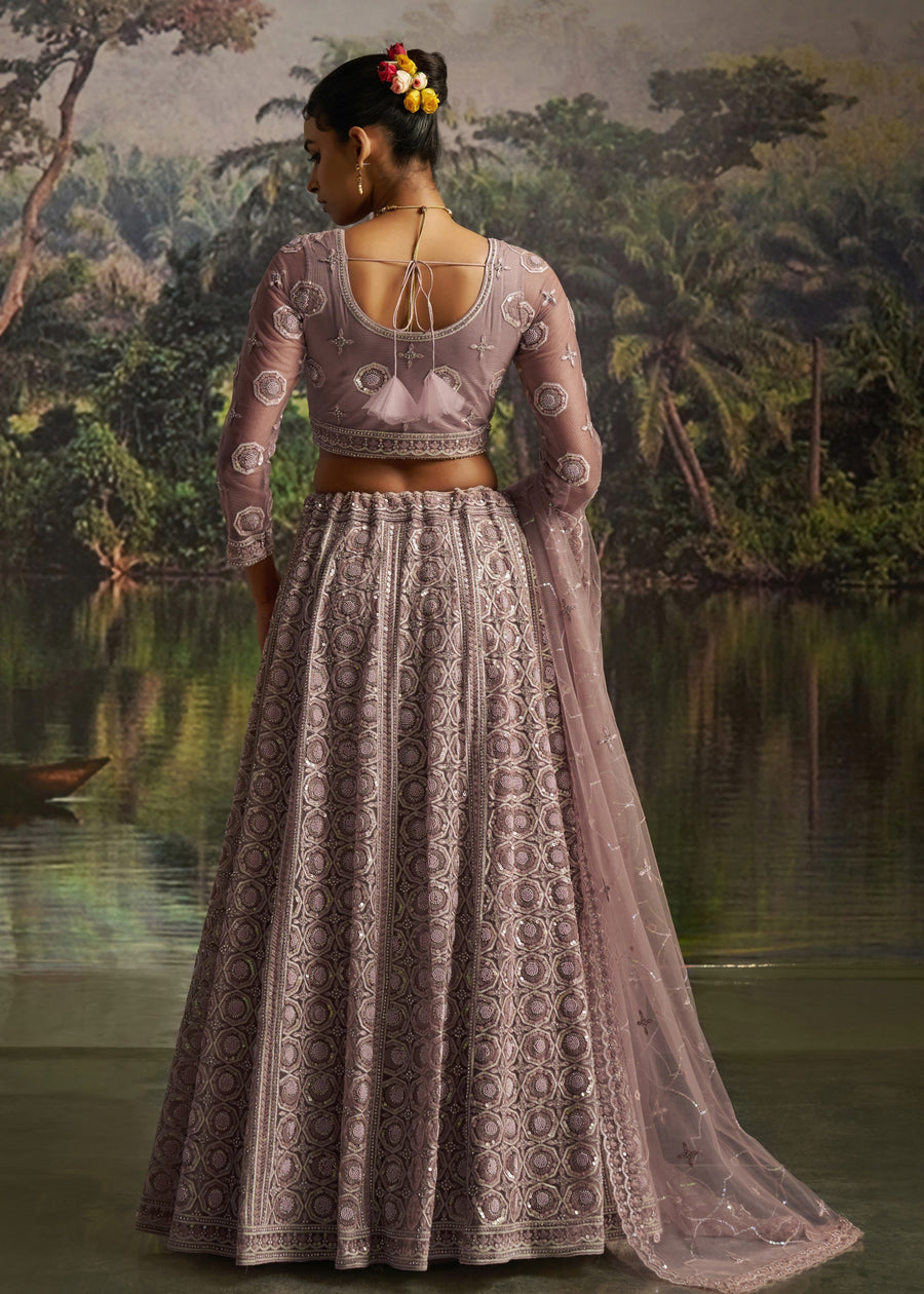 Lavender Purple Bridal Lehenga Choli