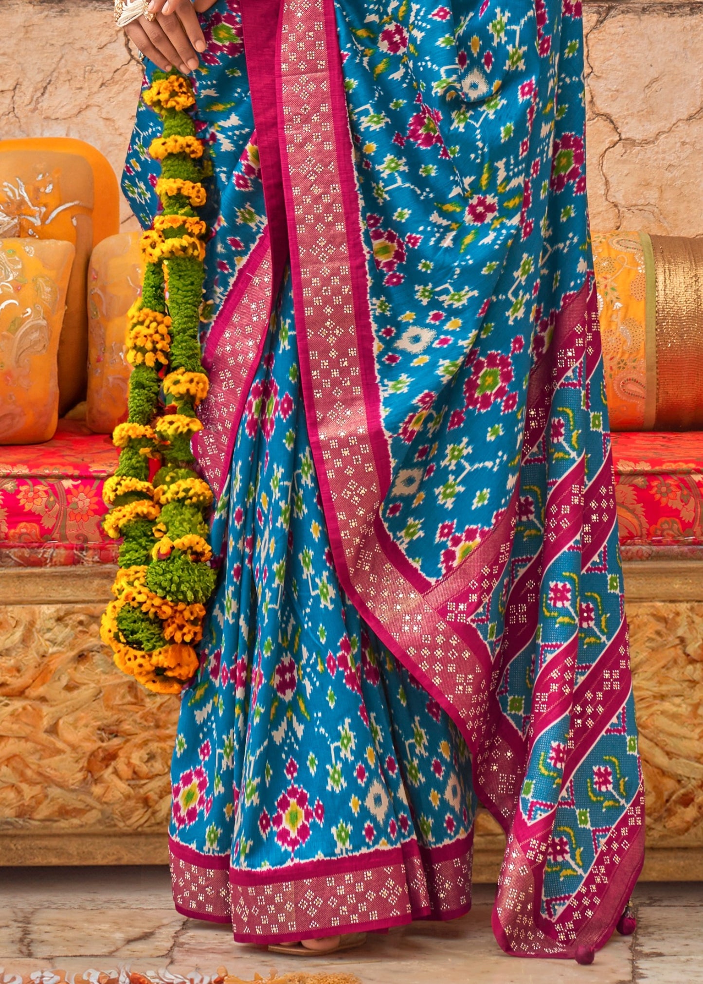 Patan Patola Silk Blue Saree