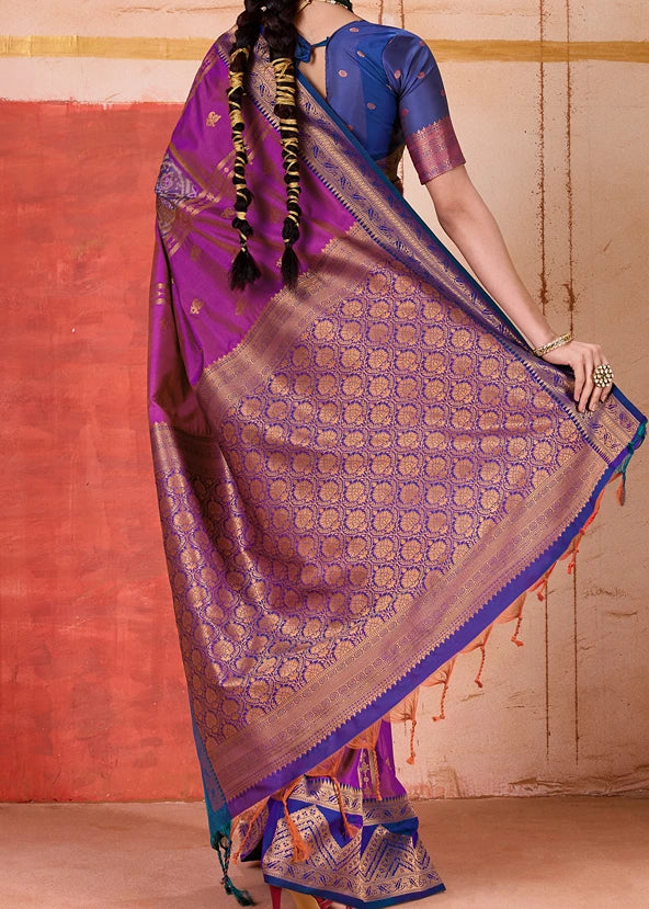 Pochampally Patola Silk Magenta Pink Ikkat Saree