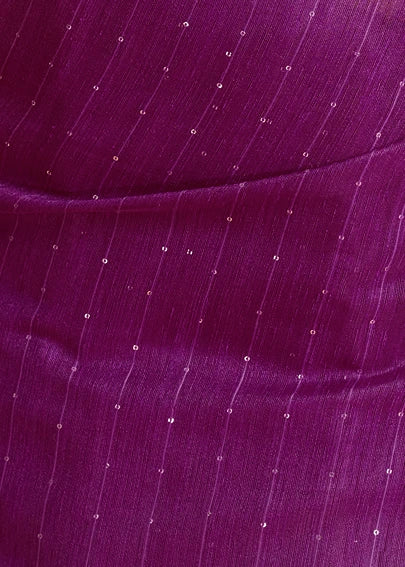 Magenta Pink and Golden Muga Silk Handloom Weaving Saree